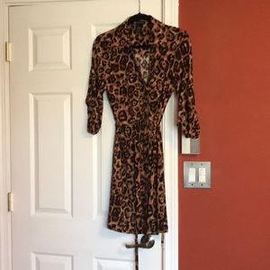 Animal print,fabulous dress 3/4 sleeves